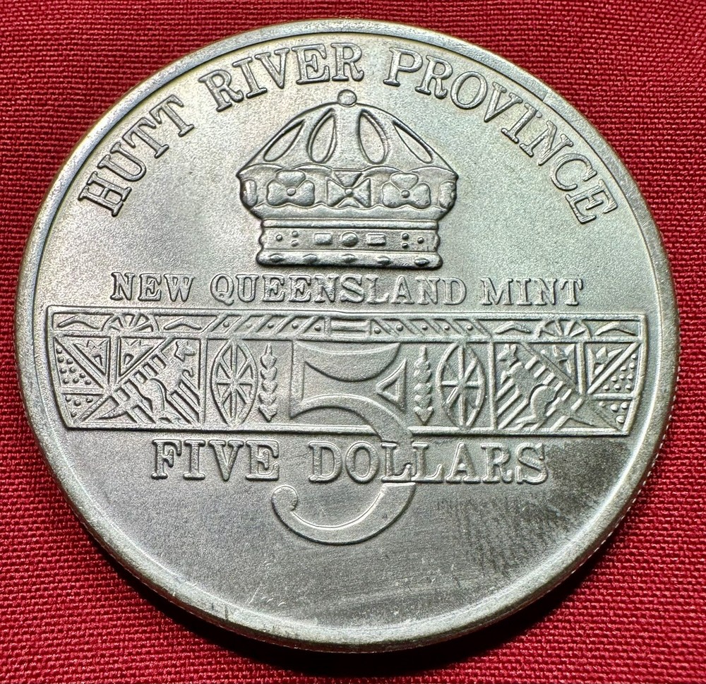 1991 Hurt River $5 Dollars - Leonard I - AH64 Apache - Nickel Silver