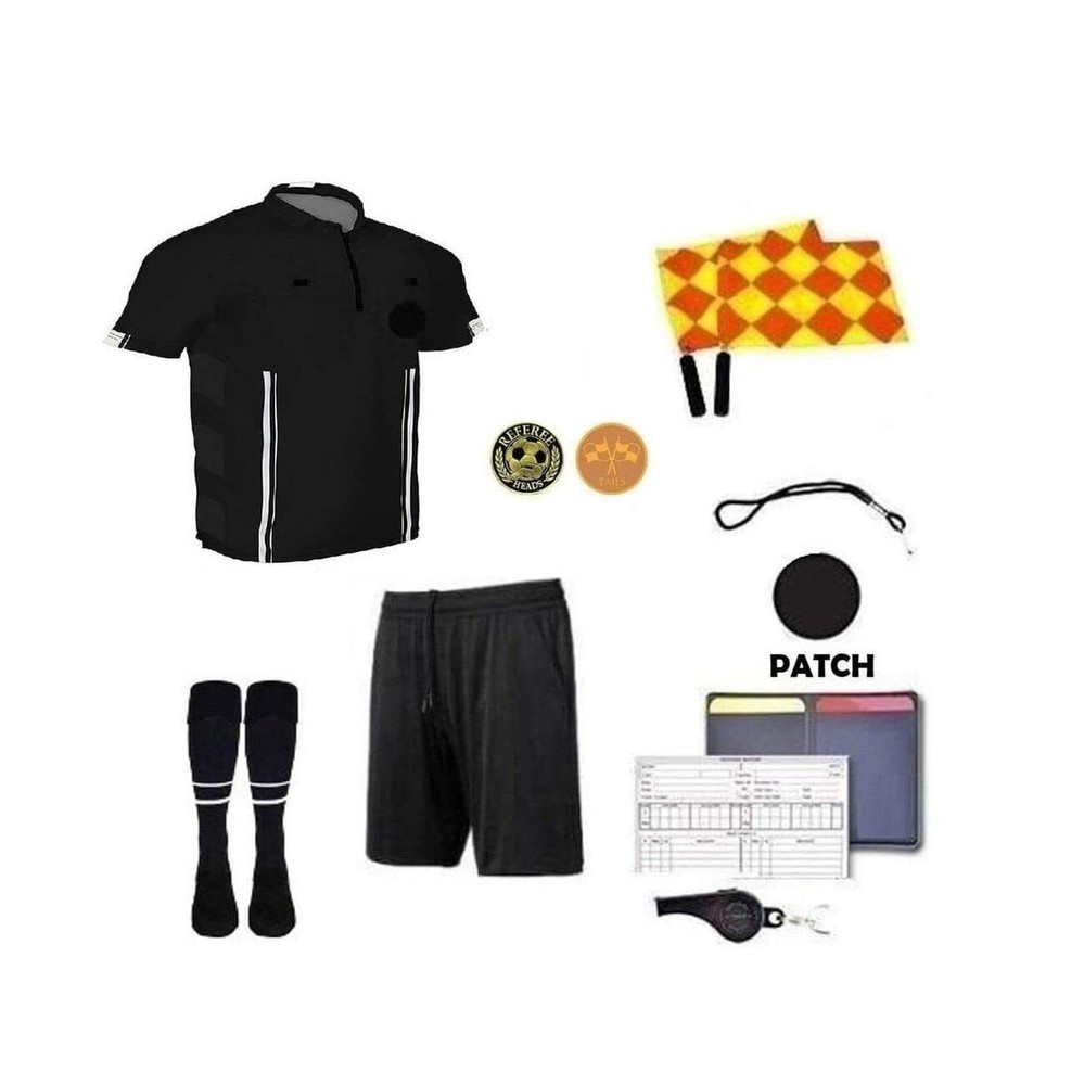 Premium Referee 10 Piece Package kit Jersey Coin Short Socks Flags Set