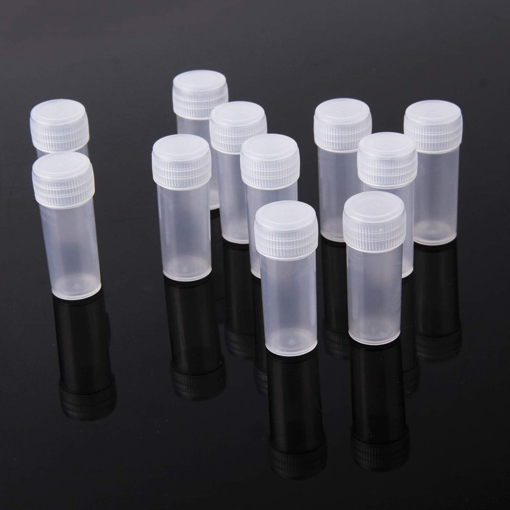 100Pcs 5ML Small Pill Plastic Containers Empty Pill Bottles Sample Bottles Vi...