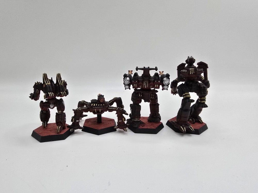 BATTLETECH Gothic 4 Mech Lance Black & Red Lot PRO PAINTED