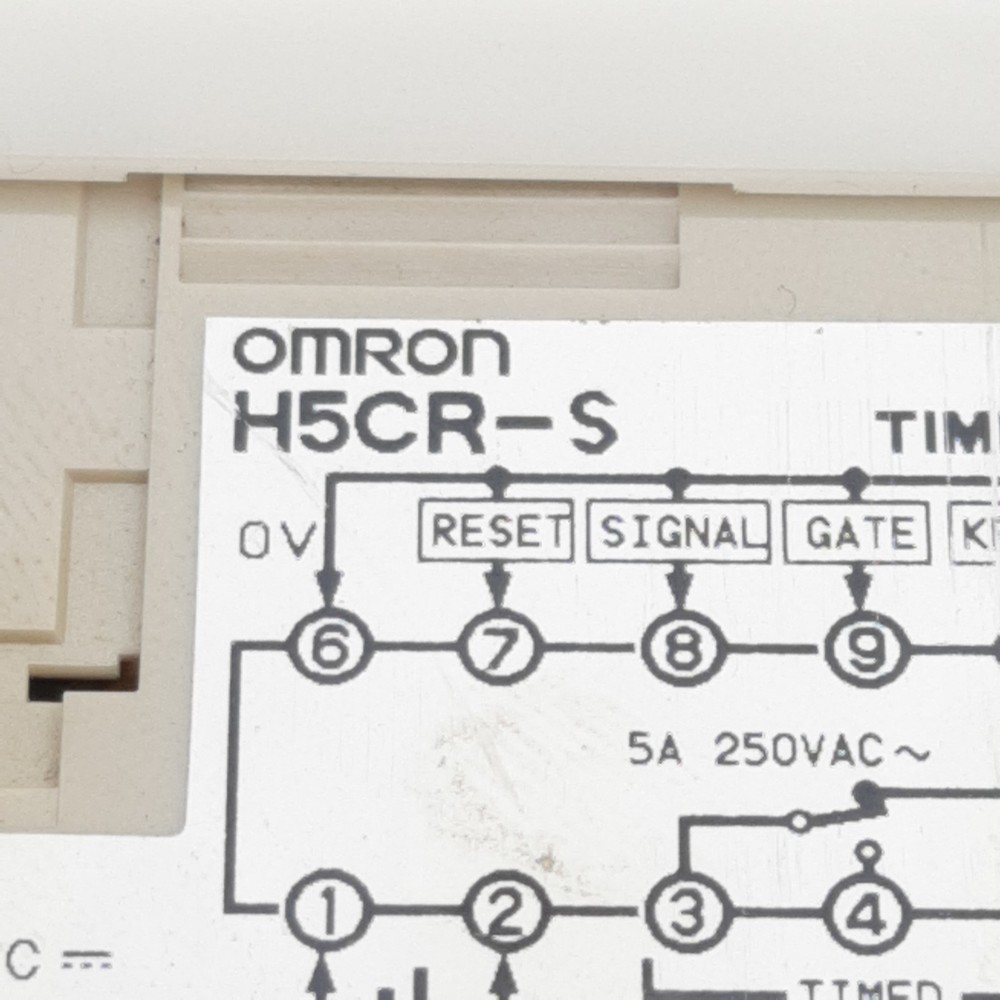 Omron H5CR-S Multifunction Digital Timer SPDT Relay 12-24VDC *Missing Faceplate*