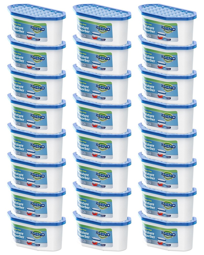 Ksend Moisture Absorbers, 24 Pack, Compact Dehumidifier for Closet, Efficient Hu