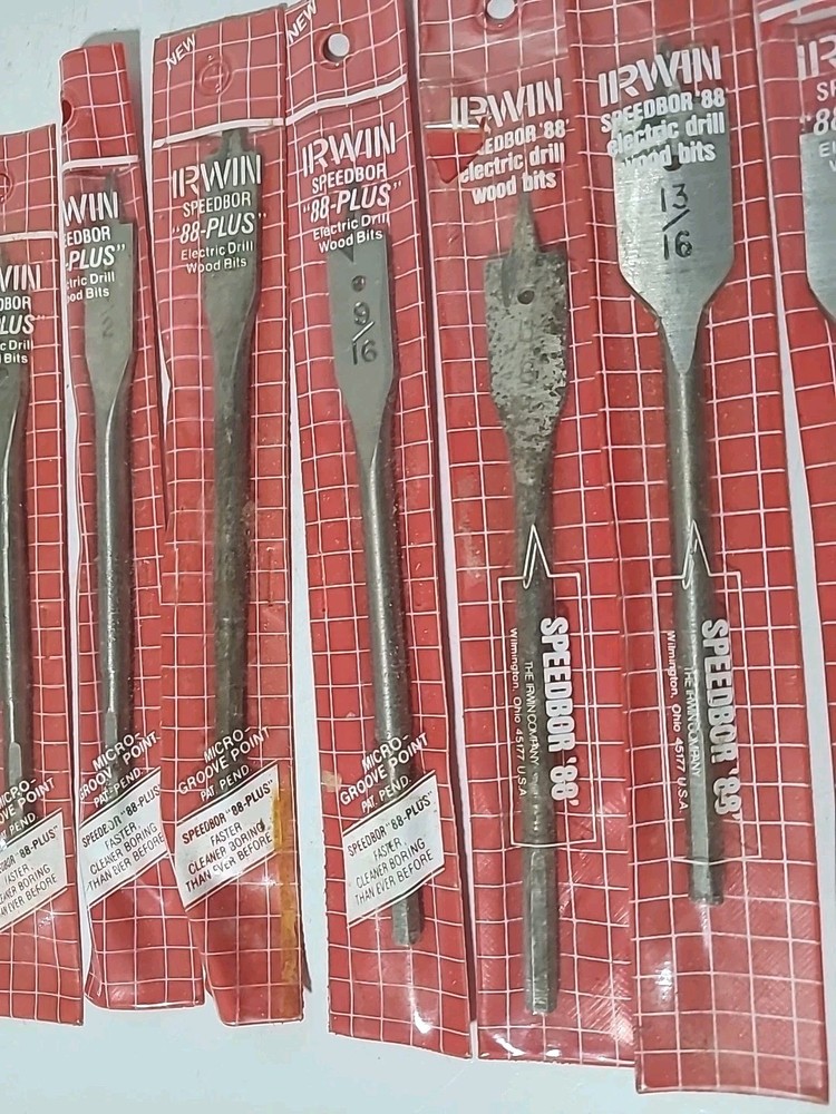 Vintage IRWIN SPEEDBOR 88 Bit Set Of 16 Tools