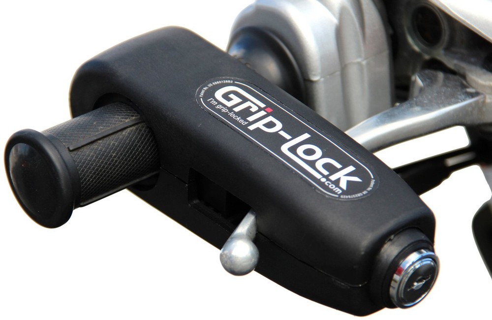 GLBlack Black Motorcycle and Scooter Handlebar Security Lock, 1 Pack