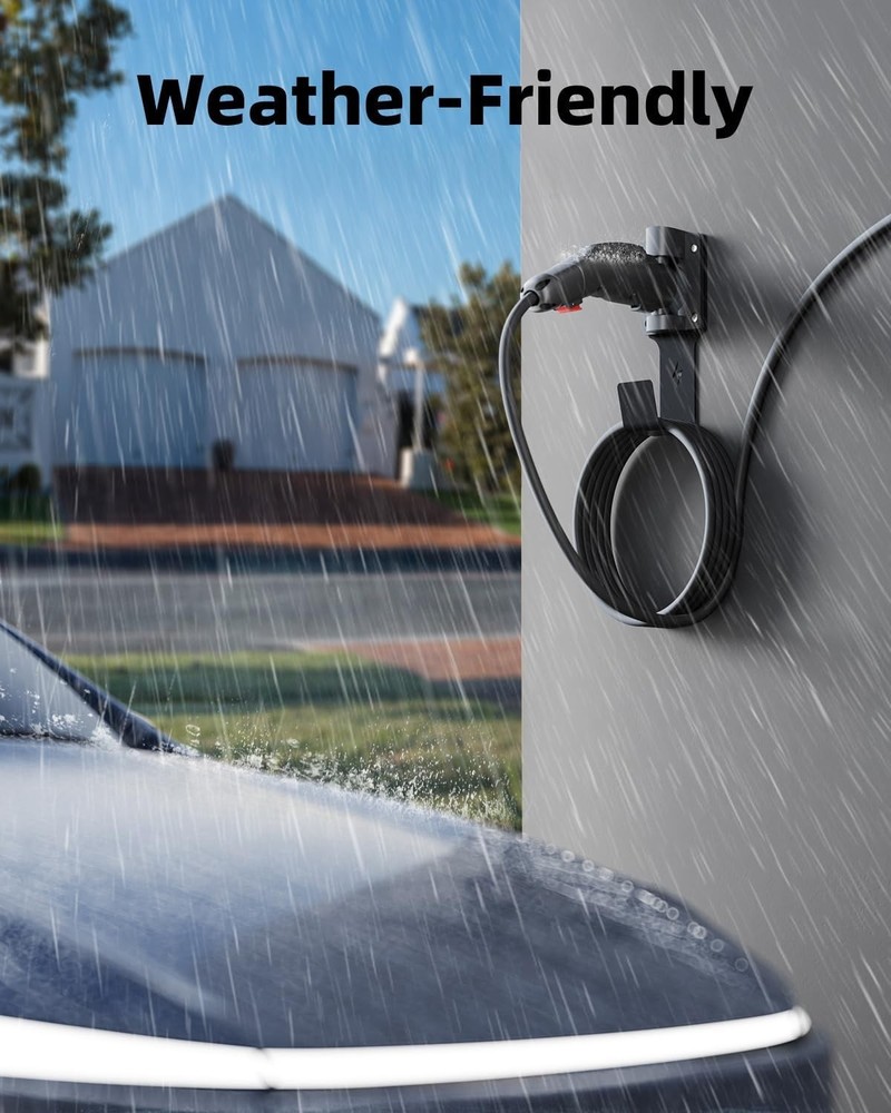 EV Charger Holder for J1772 Connectors - Easy Installation & Storage