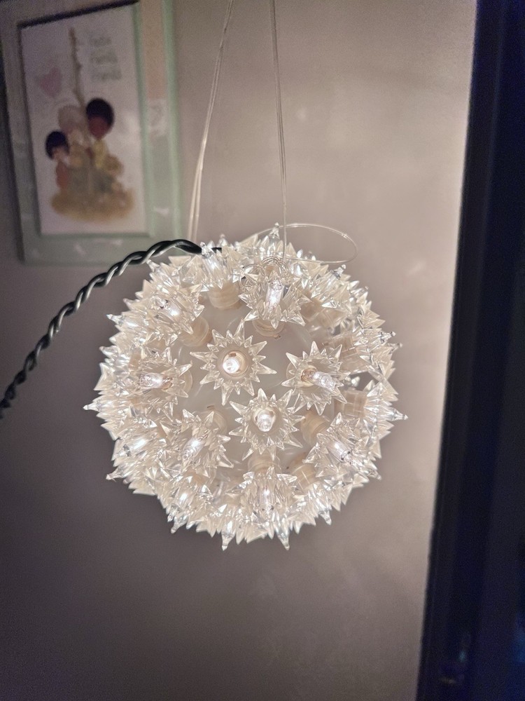 GE Holiday Classics 56 Lights Super Sphere 4” Lighted Diameter ~ Clear Bulbs