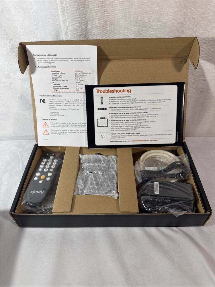 Comcast Digital Transport Adapter Self-Installation Kit NIB. DC105COM1