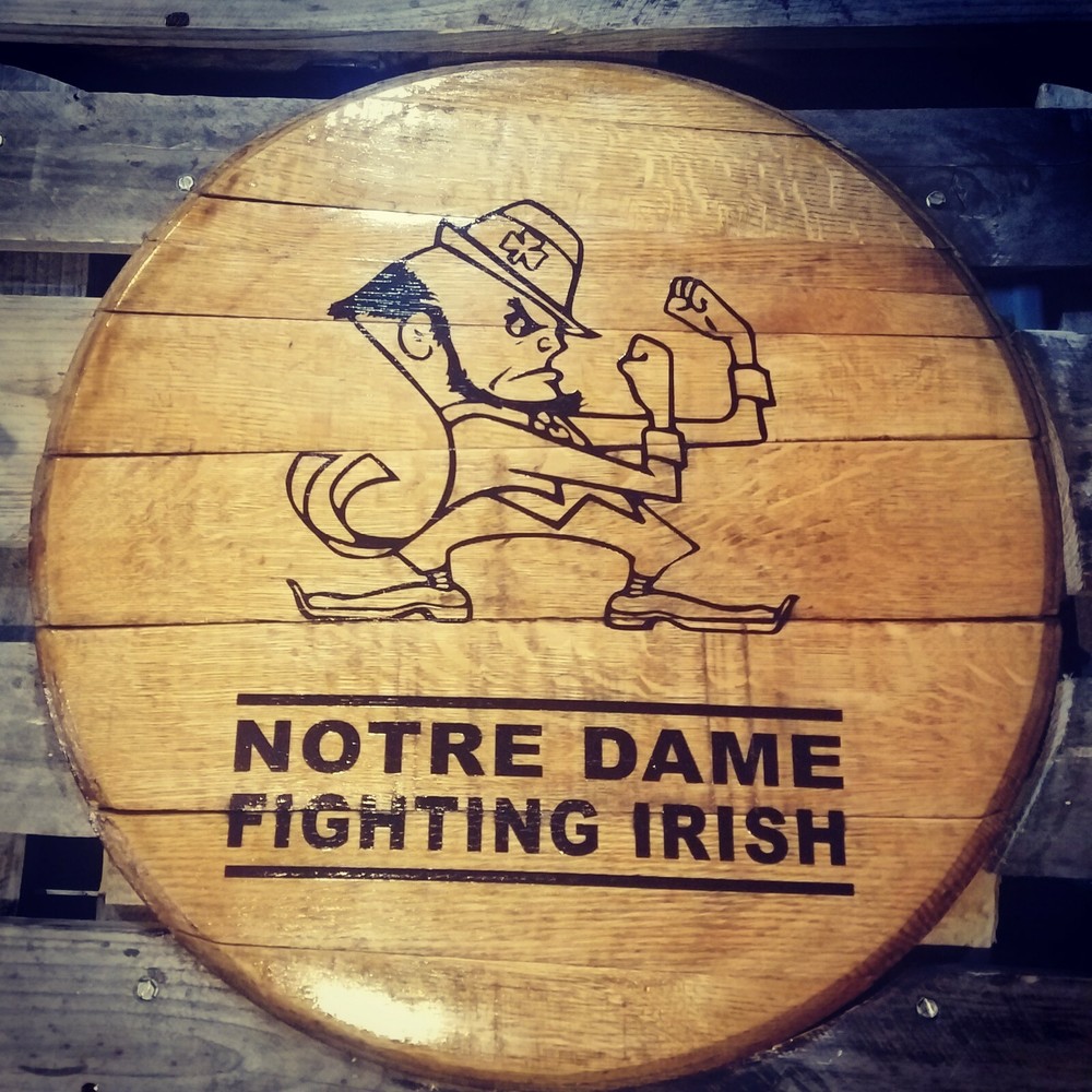 Whiskey Barrel Top Customized logos NFL home decor