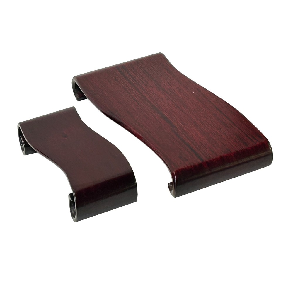 5.5" Set 2 Brown Wood Scroll Legs Rectangular Display Stand Riser Easels ws4056