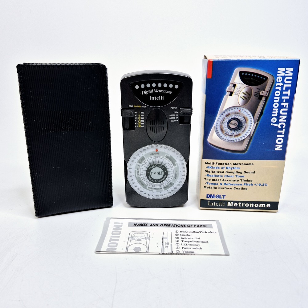 Intelli Multi-Function Metronome DM-8LT Beat Rhythm Pitch Black