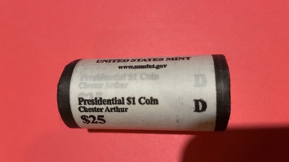 2012-D Chester Arthur Presidential Dollar - $25 Mint Roll