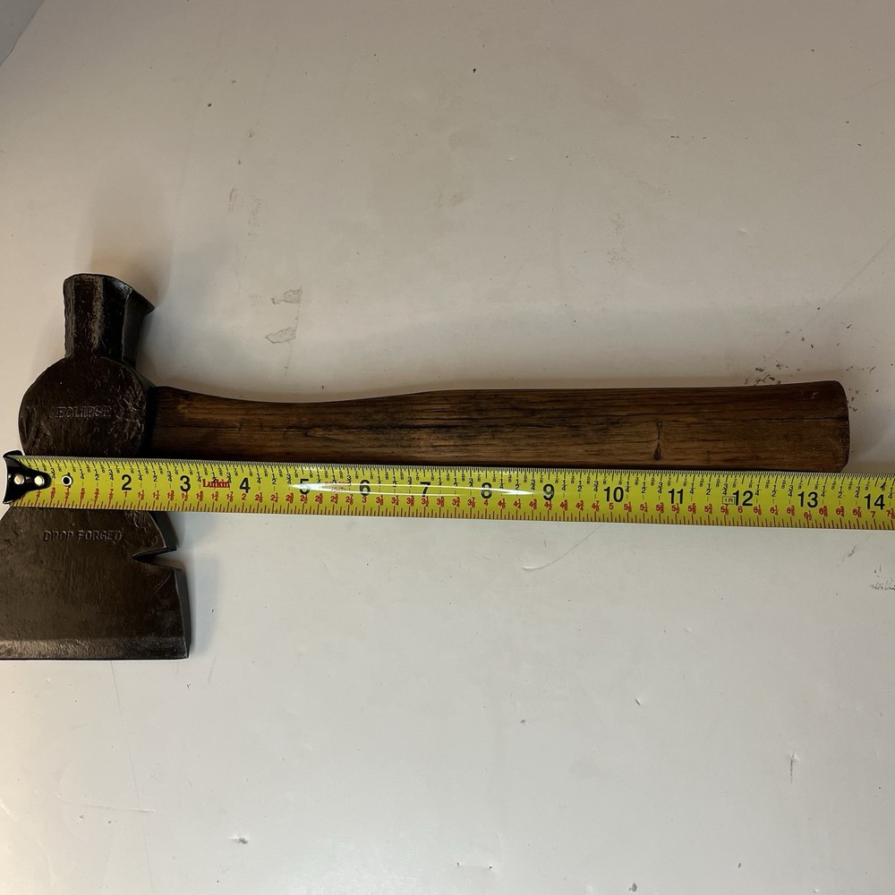 Vintage ECLIPSE half Hatchet - Shingling Carpenters Hammer Original Handle