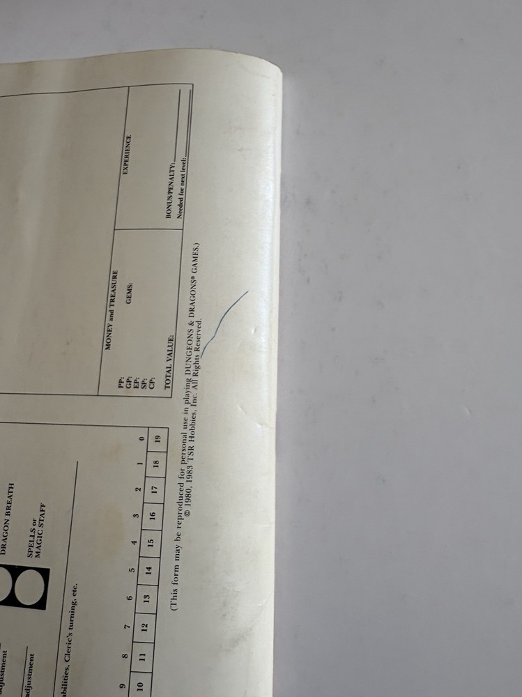 Dungeons and Dragons Basic Rules Set TSR 1983
