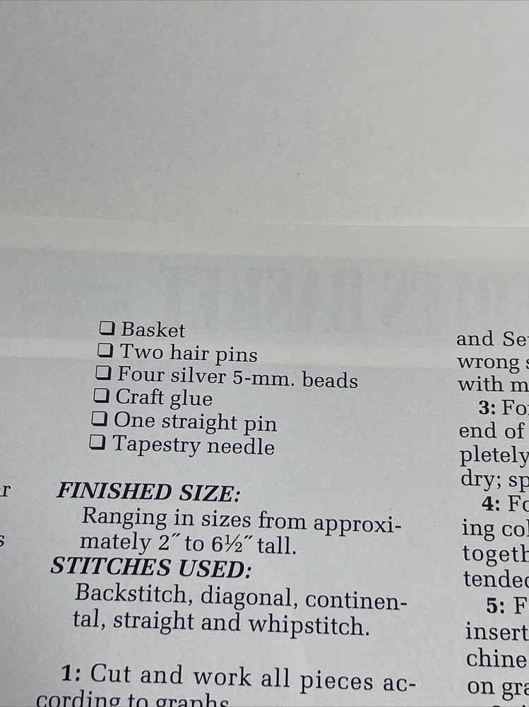 Annie's Attic Pins & Needles Ornaments Scissors Thread Plastic Canvas Pattern