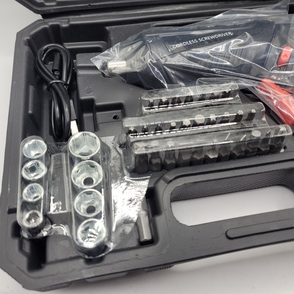 Cordless Screwdriver Set w/Case 47 PCS - LI-ION 3.6 Volt - NEW