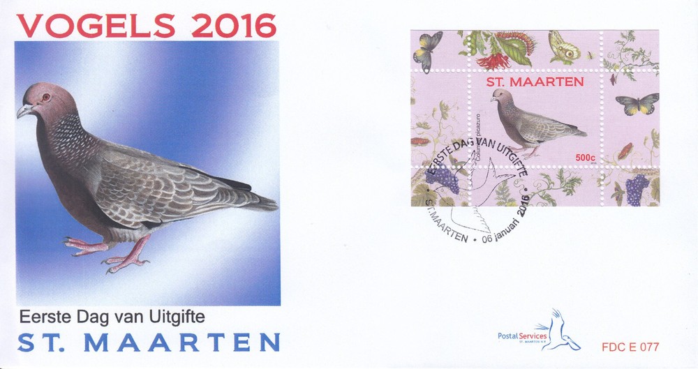Sint Maarten Issue FDC 2016 (77) Birds