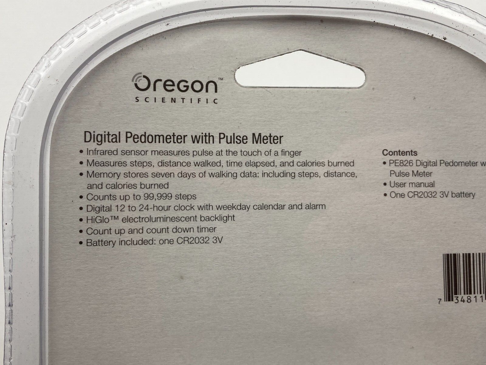 New Oregon Scientific Digital Pedometer w/ Pulse Meter PE826