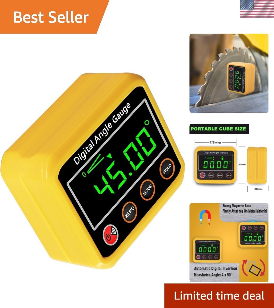 Magnetic Digital Angle Finder Protractor with Backlit LCD for Precision Projects
