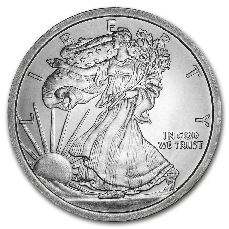 Silver - 5 oz Walking Liberty Round