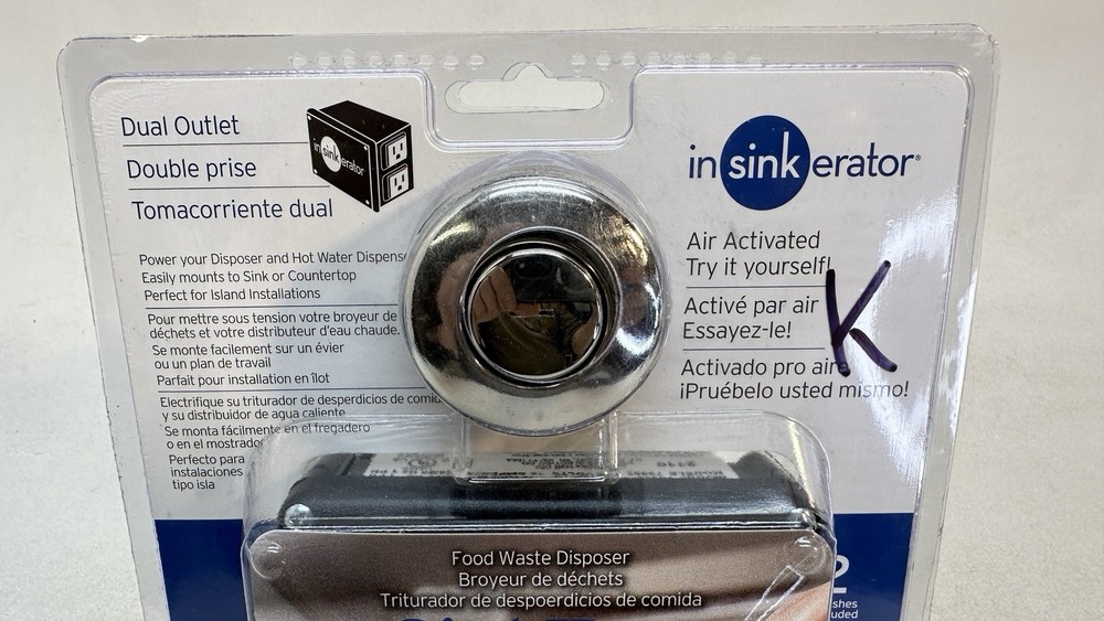 New InSinkErator STS00 Garbage Disposal Dual Outlet Sink-Top Switch Kit