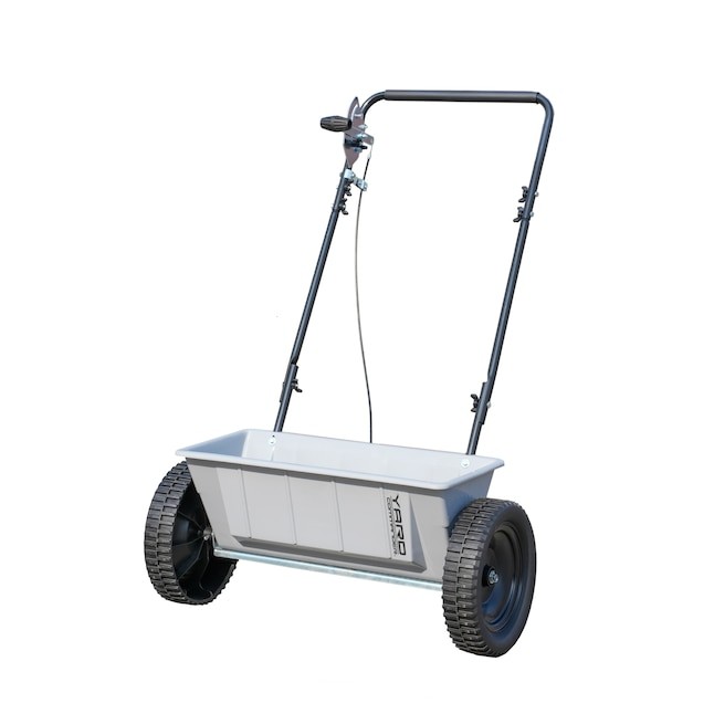 Yard Commander Drop Spreader 60-lb Capacity Compatible with Fertilizer, Seed