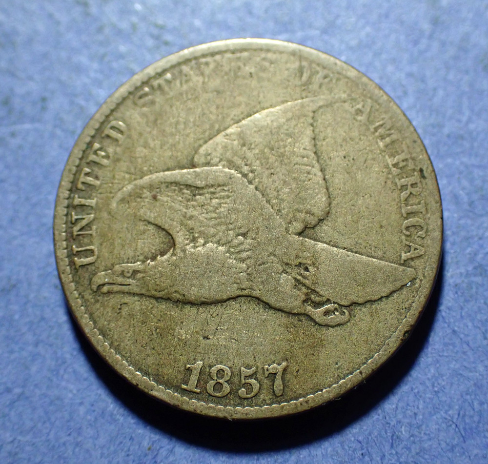 1857 Flying Eagle Cent  VG