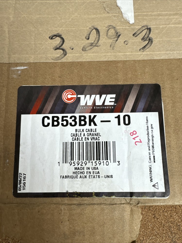 CB53BK-10 Wells Vehicle Electronics Bulk Cable