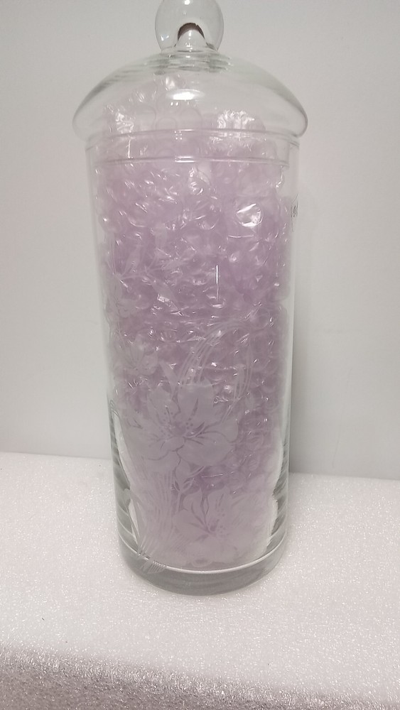 HANDCUT COVERED GLASS JAR