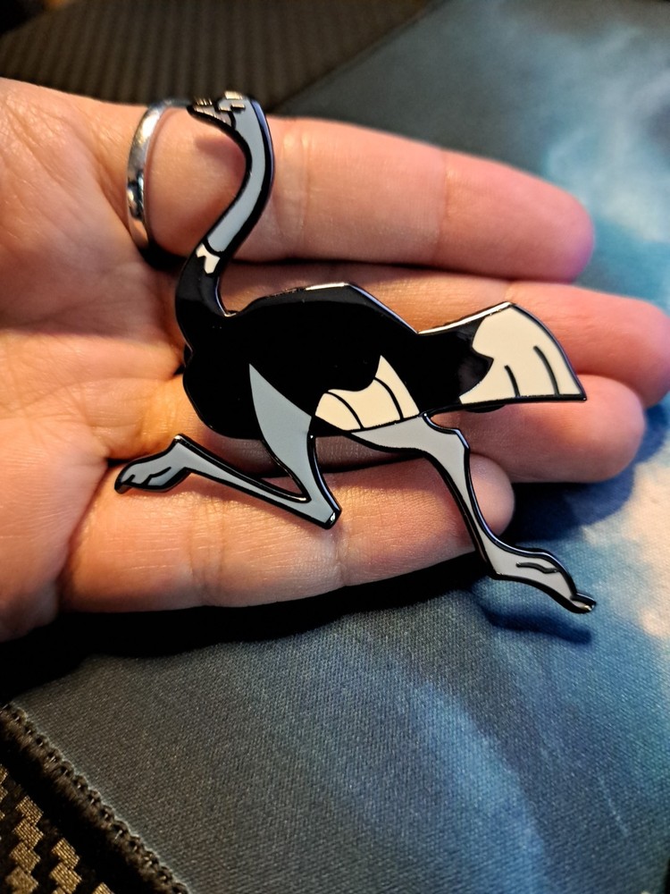 Ostrich Pin by Roaminbisonworkshop