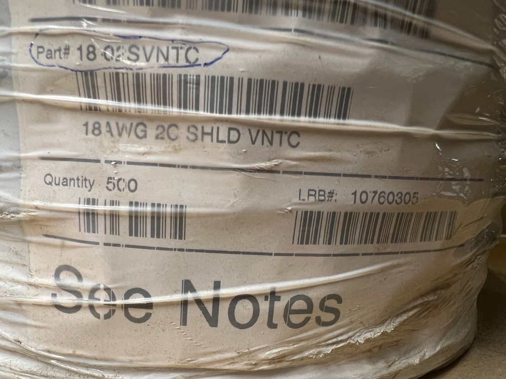 Houston Wire 18-02SVNTC 500 ft on reel