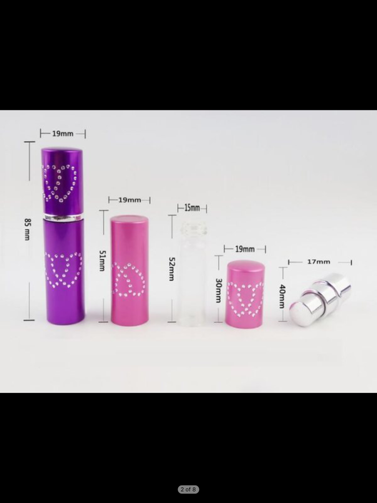 14 Pack, 5ml Ribbon Spray Perfume Bottles, EMPTY Bottles