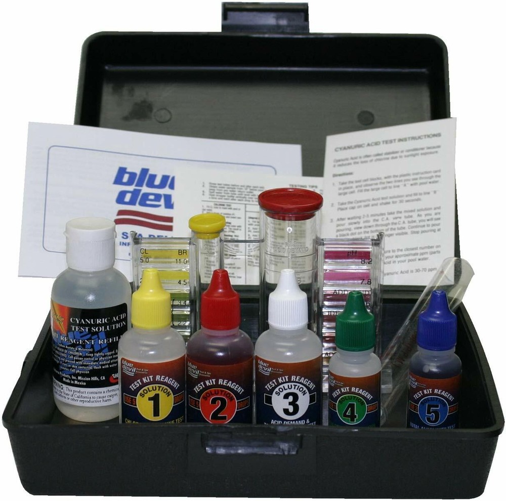 Blue Devil 6-Way Pro Chlorine/Bromine Test Kit w/ CYANARIC ACID B7550