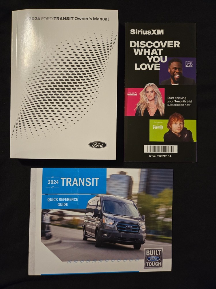 NEW OEM 2024 Ford Transit Owner’s Manual, Quick Reference Guide, Full Size Van