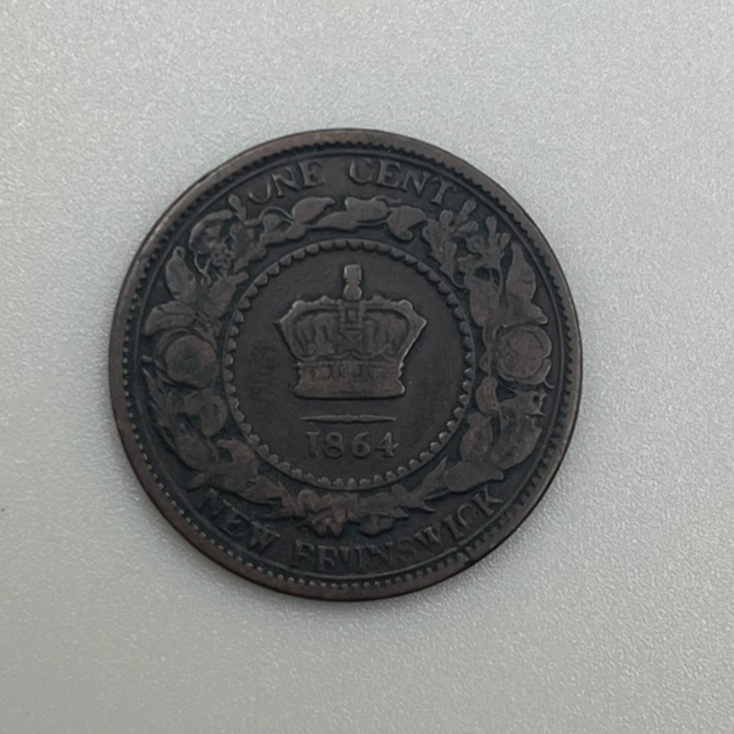 1864 Long 6 New Brunswick One Cent