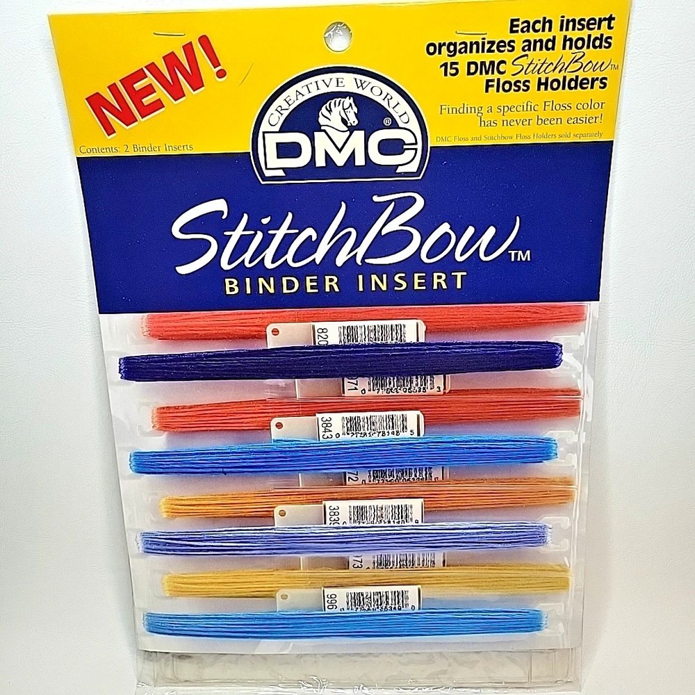 DMC Stitchbow Binder Inserts  2 Binder Inserts (1 Pack) Floss Binder Pages