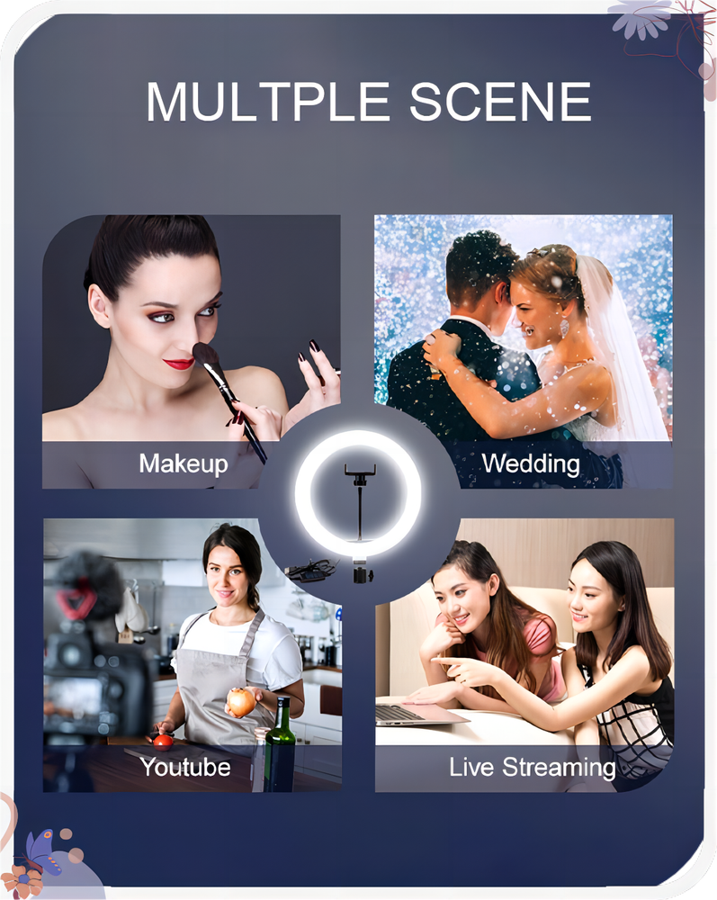 8 INCH SELFIE RING LIGHTWITH TRIPOD STAND