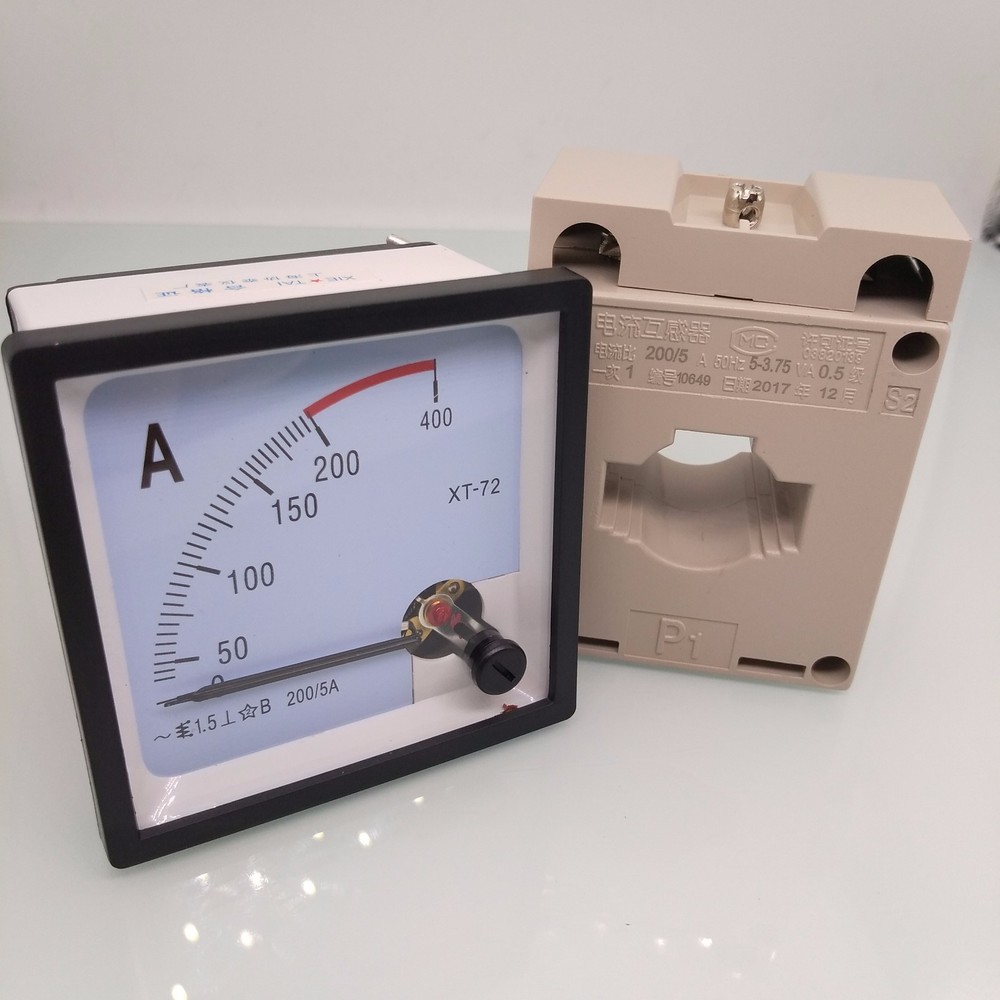 AC 0~200A Analog AMP Current Panel Meter Ammeter & Current Transformer