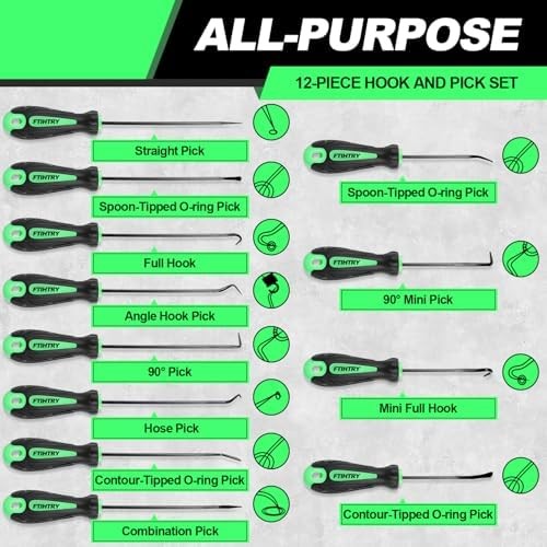 12 Piece Auto Pick Hook Tool Set Seal Removal