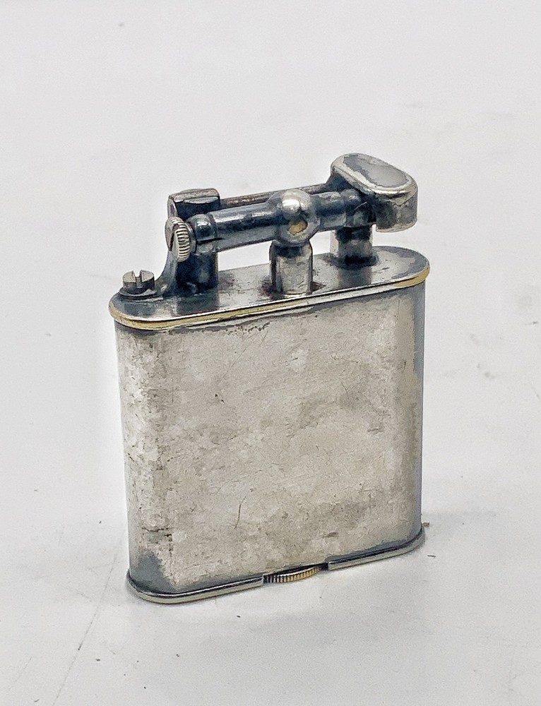 Antique silver plated Dunhill Unique petrol lighter pat 143752