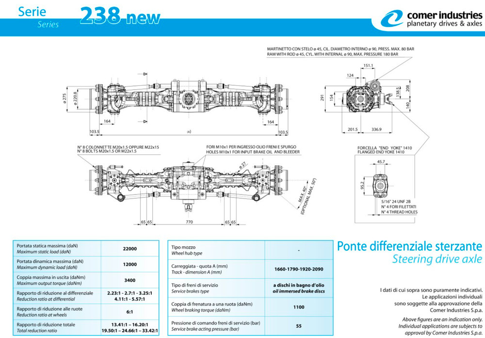 Comer Industries S238 Steering Axle - Up to 6 Available
