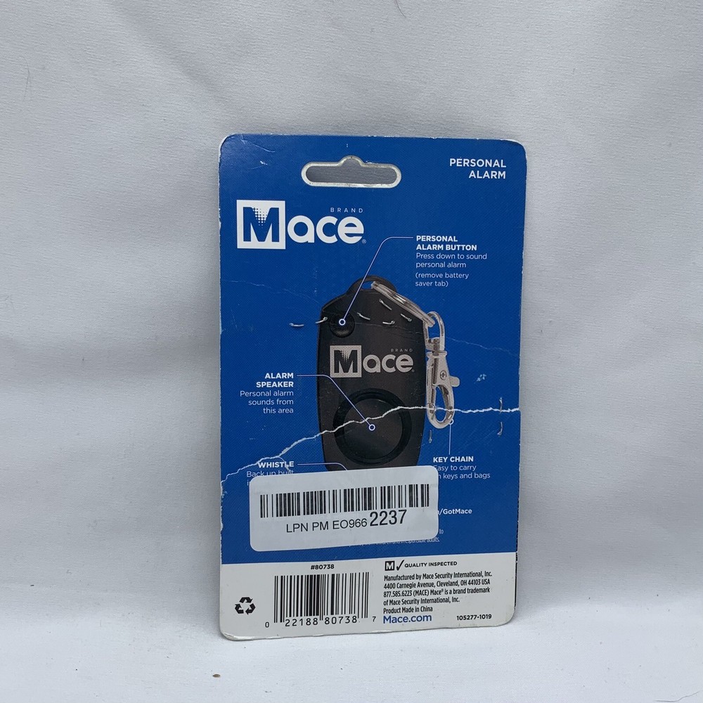 Mace 80738 Personal Alarm Keychain Black
