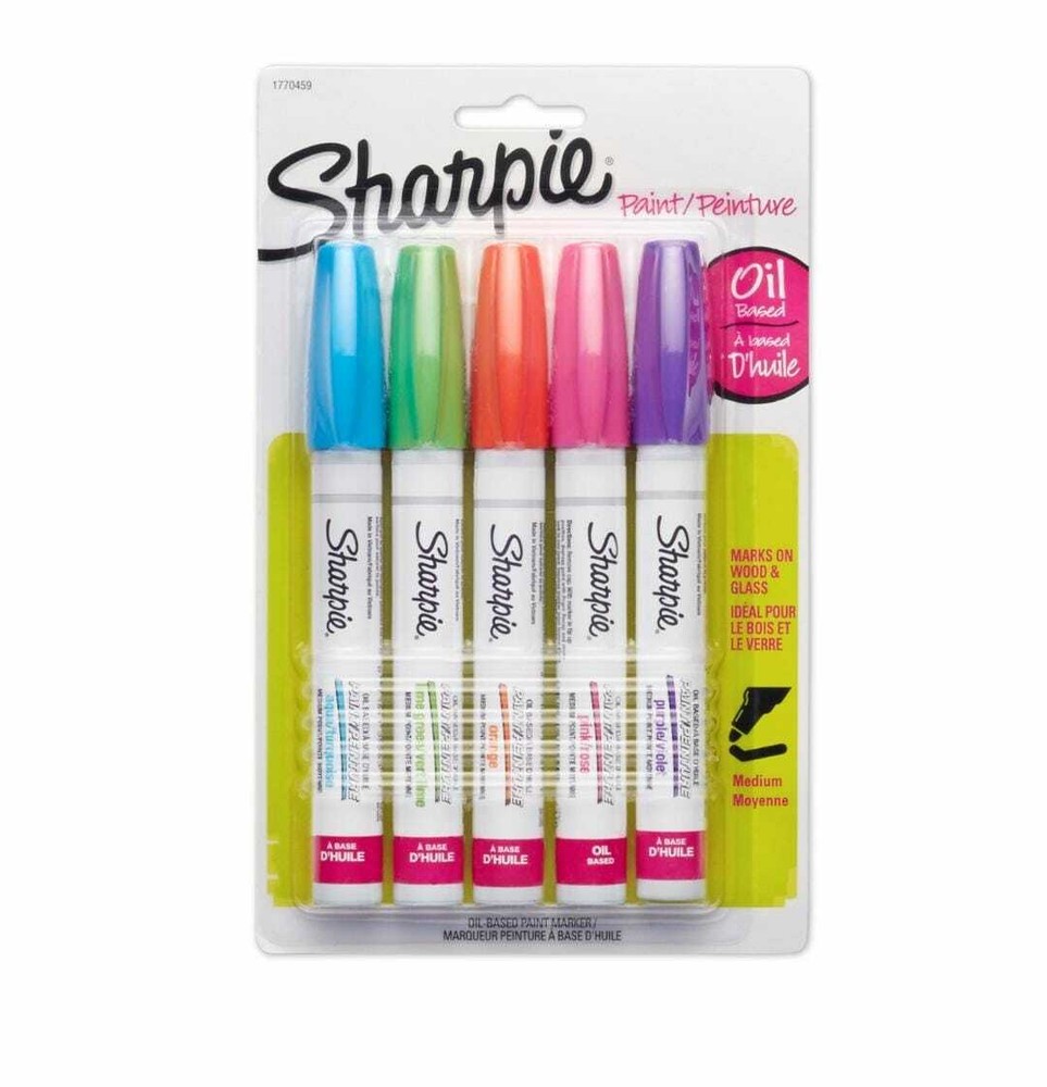 Sharpie 5pk Oil-Based Paint Markers Medium Tip Bright Colors