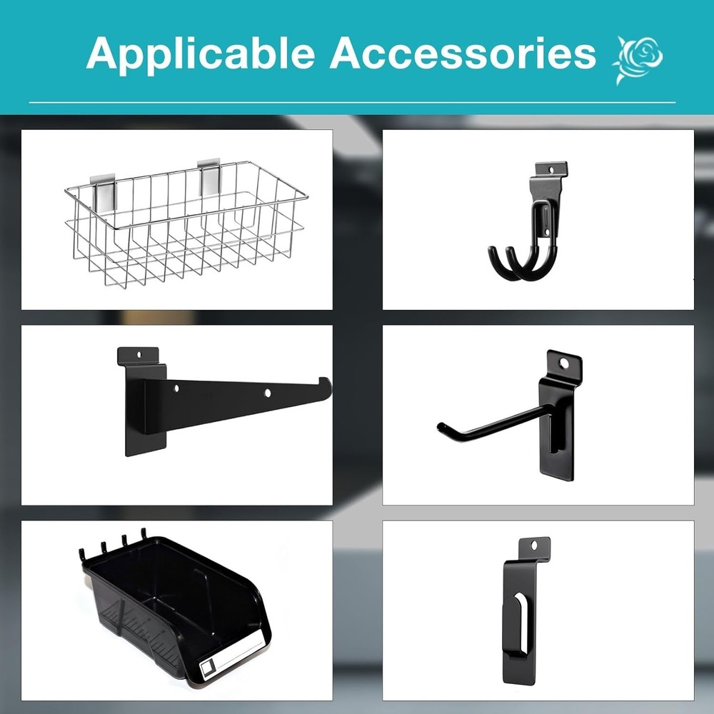 Slatwall Panel Wall Storage Systems, 2 x 4ft Slat Wall Paneling Garage Wall O...