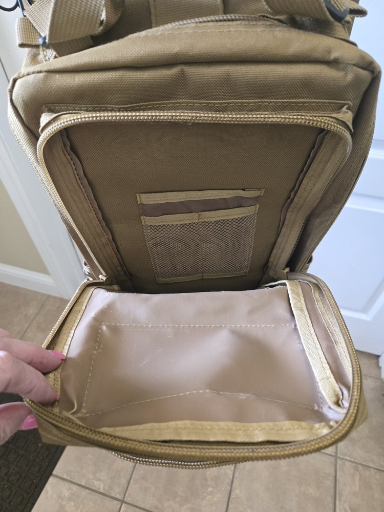 Tactical Backpack Military Series Heavy-duty Tan MULTIPLE COMPARTMENT