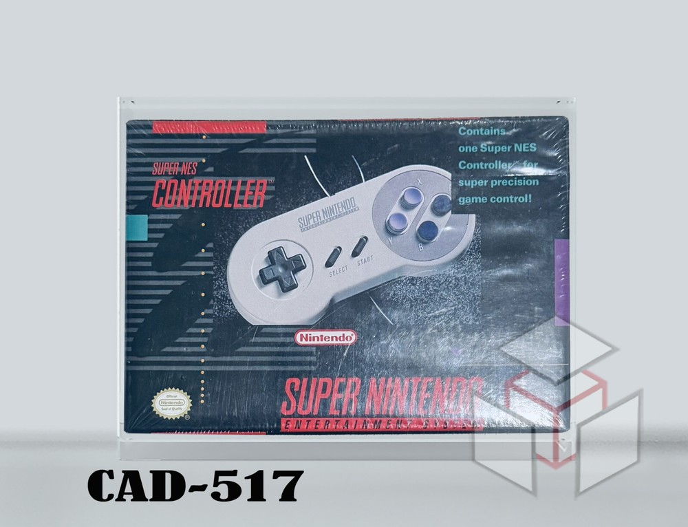 Pre-ORDER Acrylic Display Case for Super Nintendo Controller SNES CIB