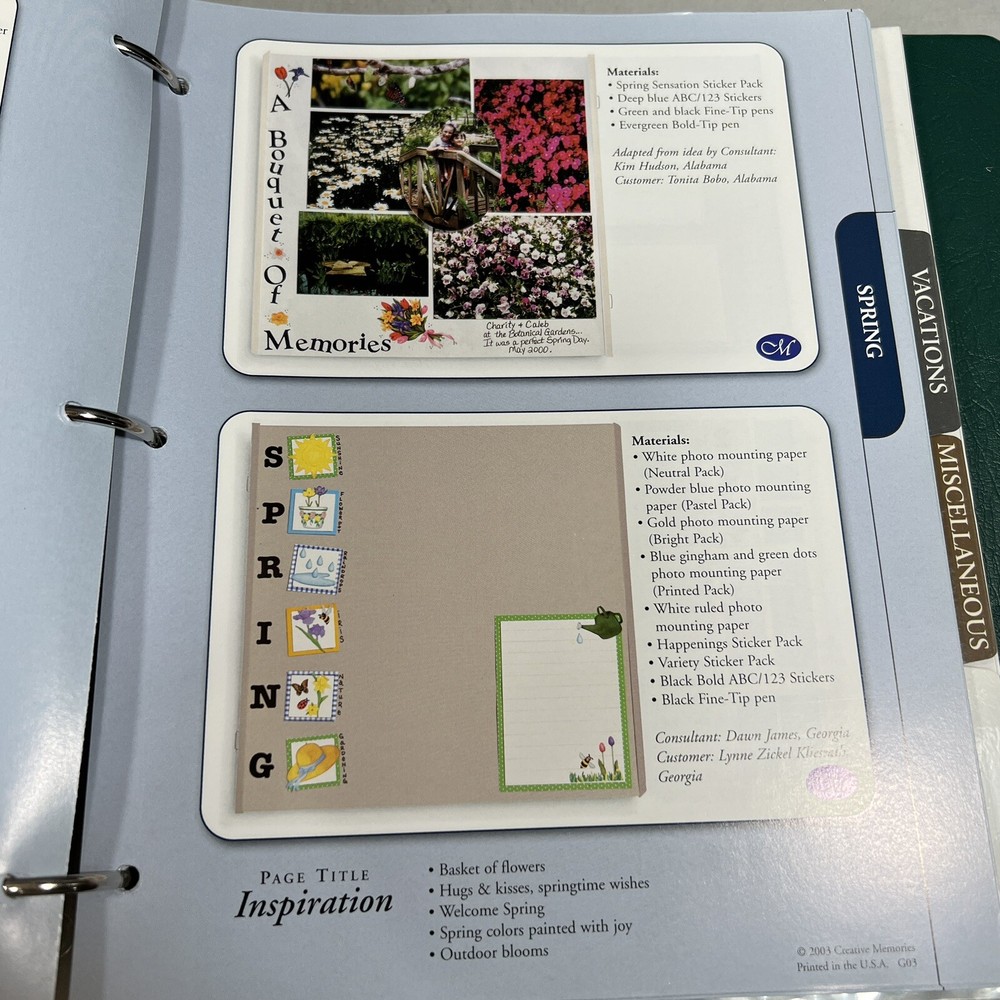 Notebook Full - Creative Memories Page Patterns Idea Booklets Plus Border Papers