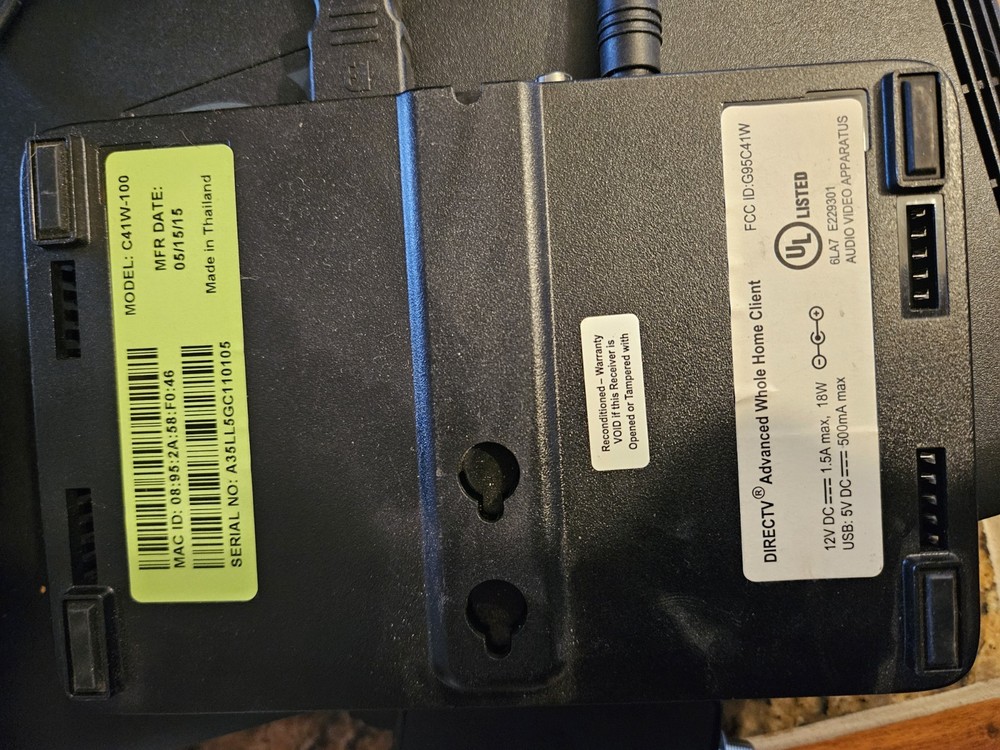 Direct TV Lot Receiver Remote Power Cords