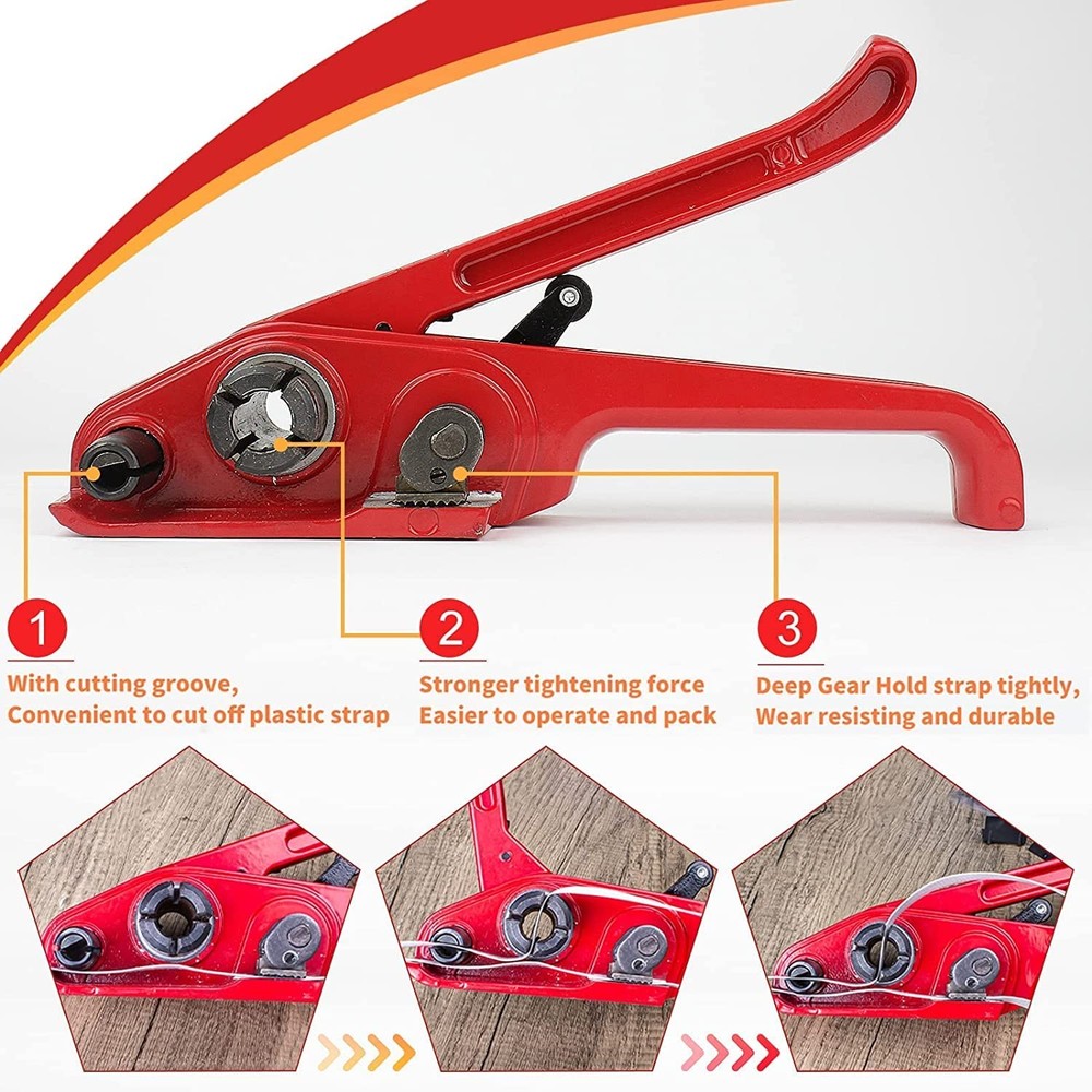 Packaging Strapping Banding Tensioning Tool - Sealer Tool Heavy Duty PP Plastic