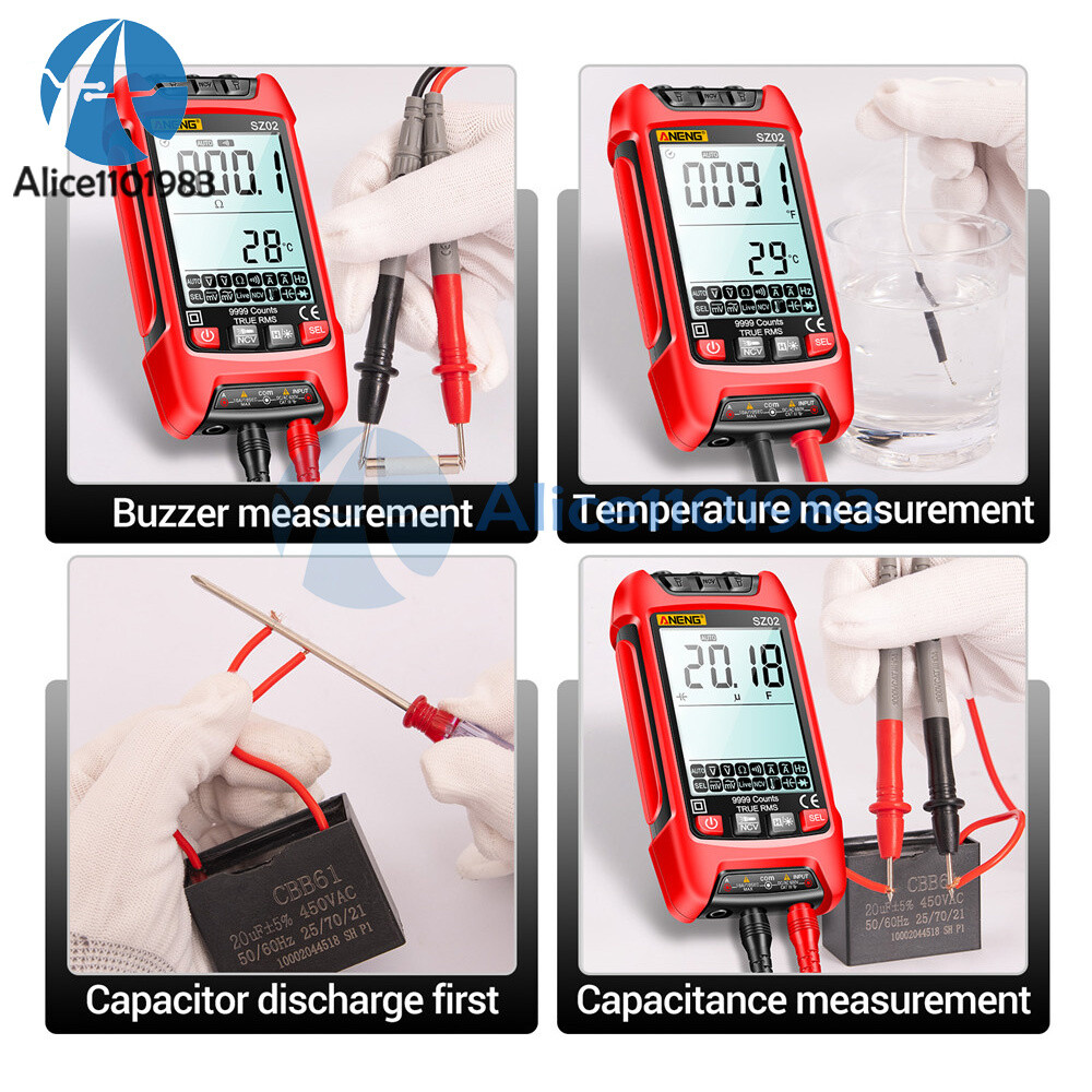 Digital Multimeter Voltmeter Resistance Capacitance Temp Transistor Tester