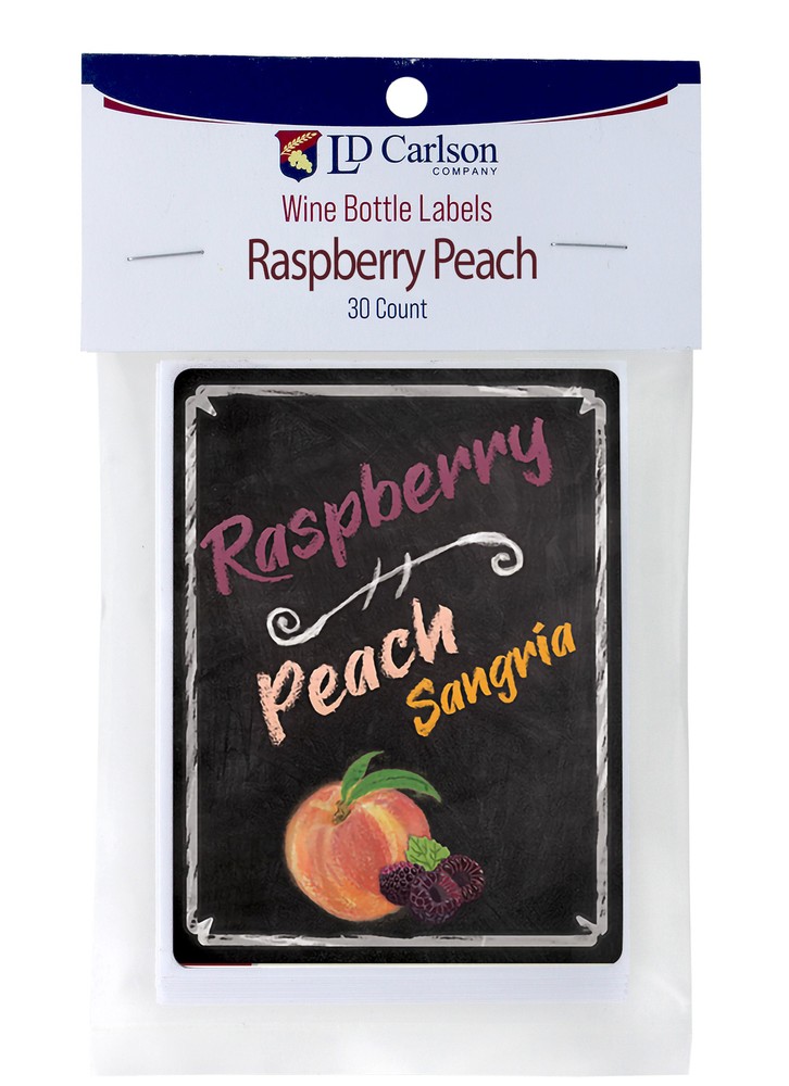 Raspberry Peach Sangria Wine Labels 30/Pack Mist Collection